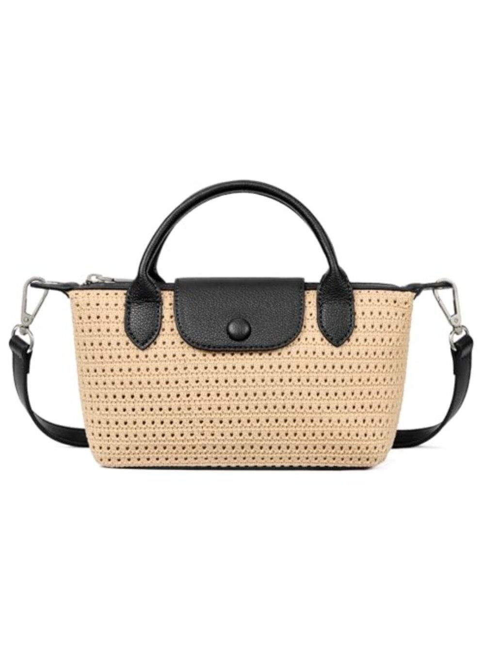 Women's Small Vegan Leather Satchel Handbag Crossbody
